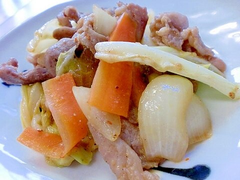 甘辛味噌ダレで作る 豚コマ野菜炒めレシピ